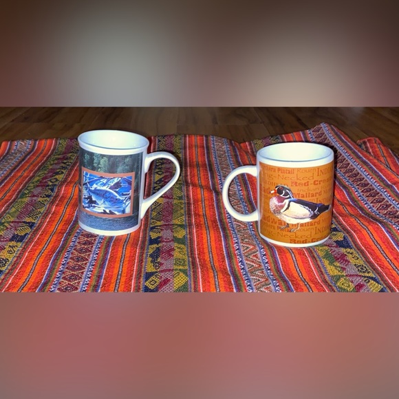Bundle of 2 Outdoor Themed Mugs Field & Stream Duck & Unbranded Fishing Mug - Picture 7 of 9